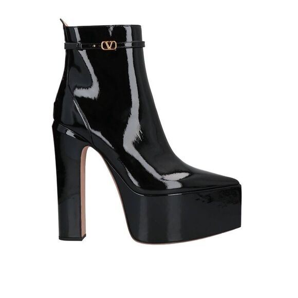 VALENTINO GARAVANI 165mm Tan-go leather boots with logo - Picture 1 of 5